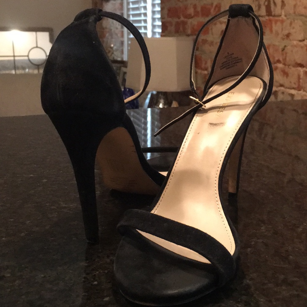 EXPRESS Suede Ankle Strap Stiletto
